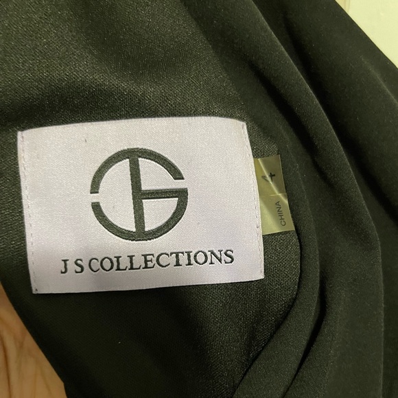 JS COLLECTION GOLD RING BLACK GOWN - Picture 3 of 5